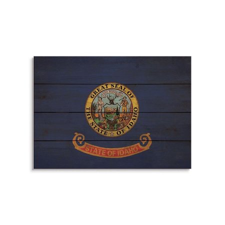 WILE E. WOOD 20 x 14 in. Idaho State Flag Wood Art FLID-2014